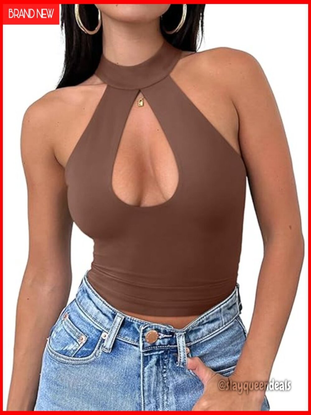 Sexy Criss Cross Halter Crop Top Sleeveless Y2K Clubwear Fitted